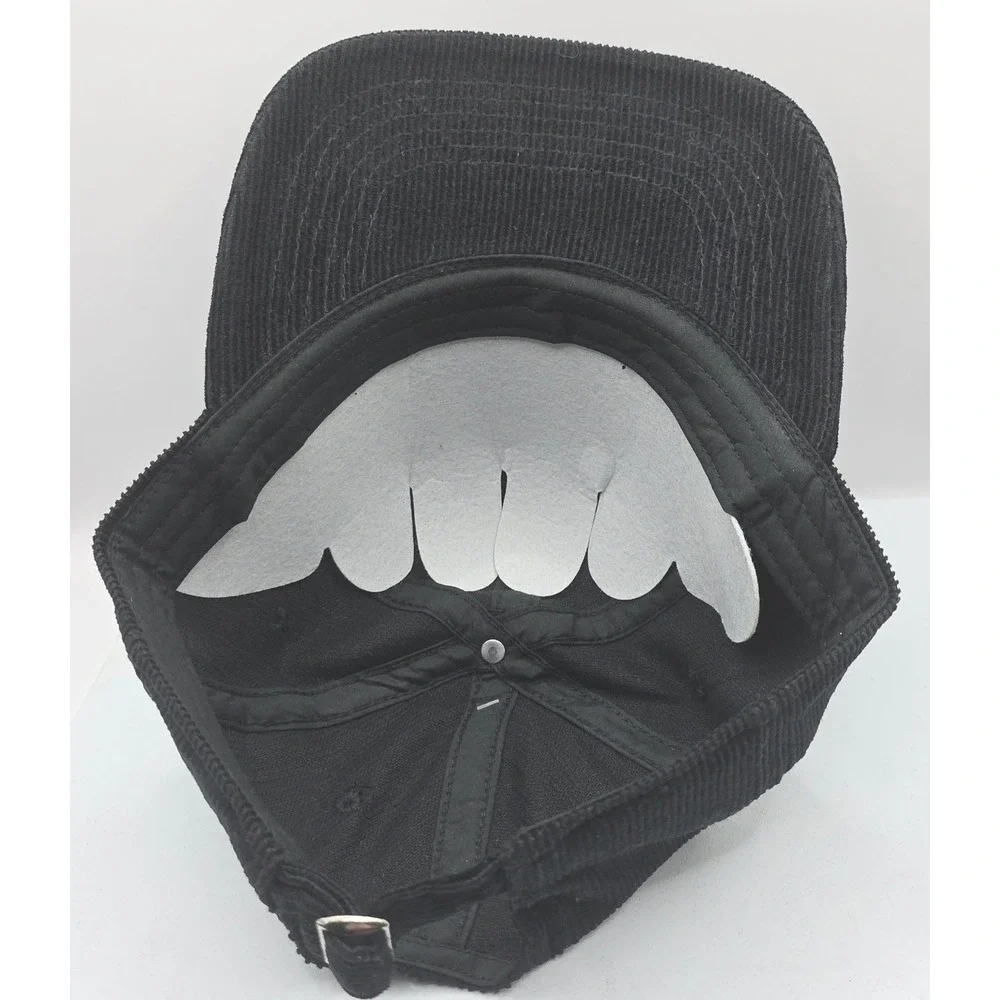 MAD Engine The Simpsons Bart Skeleton Corduroy Baseball‎ Cap Black Strapback Hat